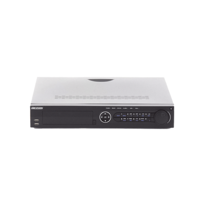HIKVISION - DVR 16 Canales TurboHD + 8 Canales IP / 3K/5MP / Audio por Coaxitron / Acusense / 4 Bahías de Disco Duro / Videoanalisis / 16 Entradas de Alarma