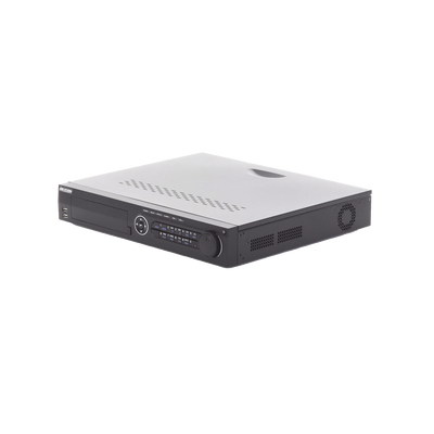 HIKVISION - DVR 16 Canales TurboHD + 8 Canales IP / 3K/5MP / Audio por Coaxitron / Acusense / 4 Bahías de Disco Duro / Videoanalisis / 16 Entradas de Alarma