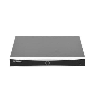 HIKVISION - NVR 12 Megapixel (4K) / Reconocimiento Facial / 8 Canales IP / Base de Datos / Hasta 100,000 Fotografías / 2 Bahías de Disco Duro / Bases de Datos / HDMI en 4K
