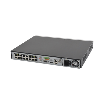 HIKVISION - NVR 12 Megapixel (4K) / Reconocimiento Facial / 16 Canales IP / 16 Puertos PoE+ / 2 Bahías de Disco Duro / Filtro de Falsas Alarmas / Detección de Cuerpo Humano y Vehículos / Time Lapse