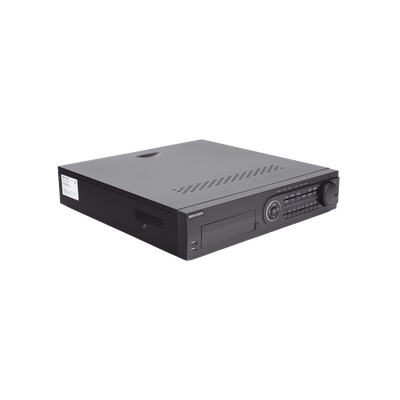 HIKVISION - DVR 16 Canales TurboHD + 8 Canales IP / 3K / 5 Megapixel /  8 Bahías de Disco Duro / 16 Entradas de Audio Fisicas (Microfono por Separado) / Audio por coaxitron / Acusense / 16 Entradas de Alarma / POS / H.265+