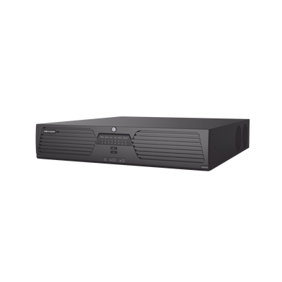 HIKVISION -  NVR 12 Megapixel (4K) / 64 Canales IP / 8 Bahías de Disco Duro / 2 Tarjetas de Red / Soporta RAID / HDMI en 4K / Soporta POS / Reconocimiento Facial / Bases de Datos / Hasta 100,000 Fotografías
