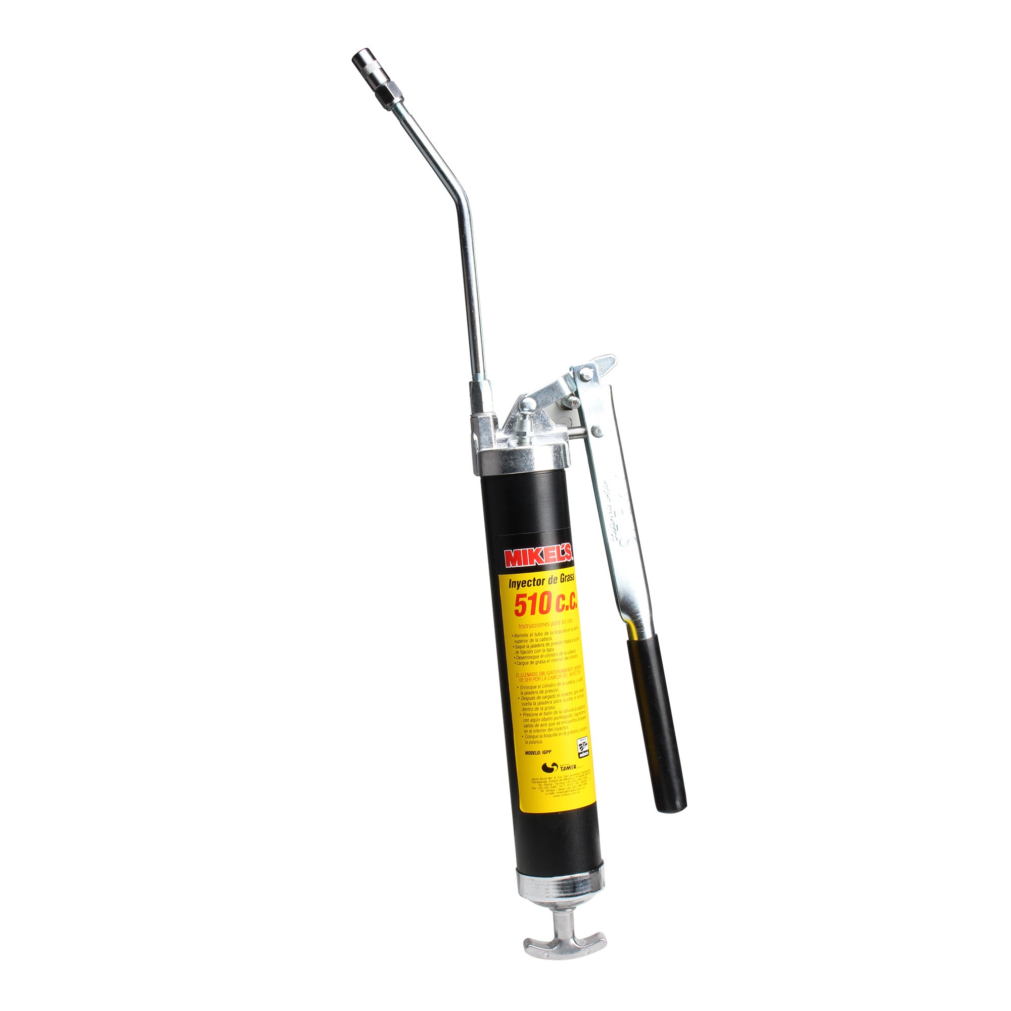 Inyector de grasa tipo palanca, tubo rígido (6.000 PSI, 510 c.c.)