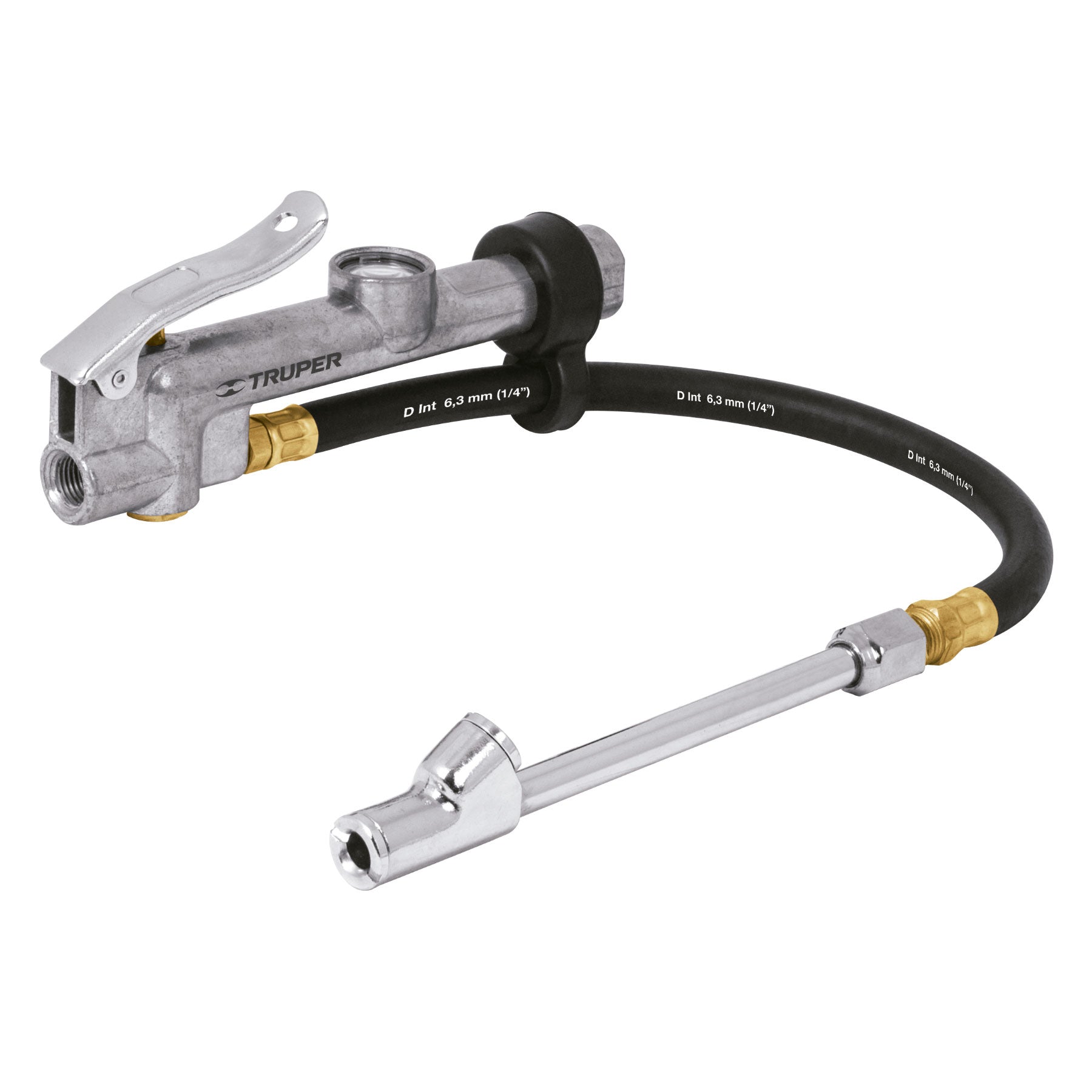 Inflador calibrador, cabeza doble, prof. 1/4' NPT, TRUPER
