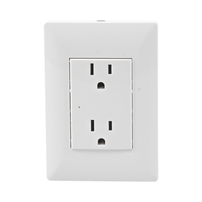 TOTAL GROUND - Contacto Inteligente de Pared Doble 120, 15A, con Supresor de Picos Tipo A.