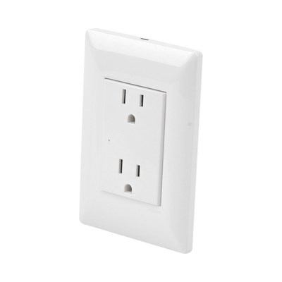 TOTAL GROUND - Contacto Inteligente de Pared Doble 120, 15A, con Supresor de Picos Tipo A.