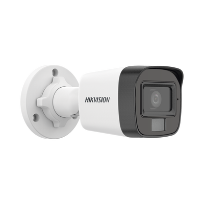 HILOOK BY HIKVISION - [Dual Light] Bala IP 2 Megapixel (1080p) / Lente 2.8 mm / Ángulo de visión 101° / 20 mts IR + 15 mts Luz Blanca / Micrófono Integrado / ACUSENSE Lite / Exterior IP67 / PoE / dWDR / H.265+ / ONVIF
