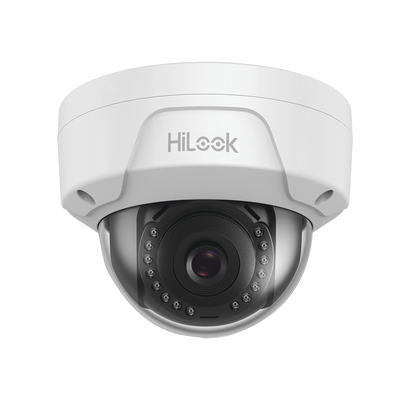 HIKVISION - HiLook Series / Domo IP 2 Megapixel / 30 mts IR / Exterior IP67 / Antivandálica IK10 / dWDR / PoE / Lente 2.8 mm