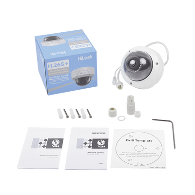 HILOOK BY HIKVISION - HiLook Series / Domo IP 2 Megapixel / 30 mts IR / Exterior IP67 / IK10 / dWDR / PoE / Lente 2.8 mm / Onvif
