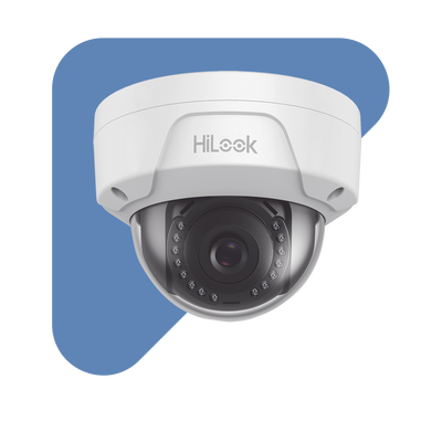 HILOOK BY HIKVISION - HiLook Series / Domo IP 2 Megapixel / 30 mts IR / Exterior IP67 / IK10 / dWDR / PoE / Lente 2.8 mm / Onvif