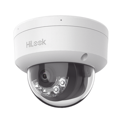 HILOOK BY HIKVISION - HiLook Series / Domo IP de 4 Megapixel   / Lente 2.8 mm / 30 mts IR /  Micrófono Integrado / Exterior IP67 / PoE / WDR 120  / H.265+ / ONVIF