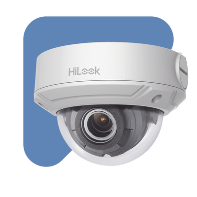 HILOOK BY HIKVISION - HiLook Series / Domo IP 4 Megapixel / 30 mts IR / Exterior IP67 / PoE / WDR 120 dB / Lente Motorizado 2.8-12 mm / IK10 / MicroSD
