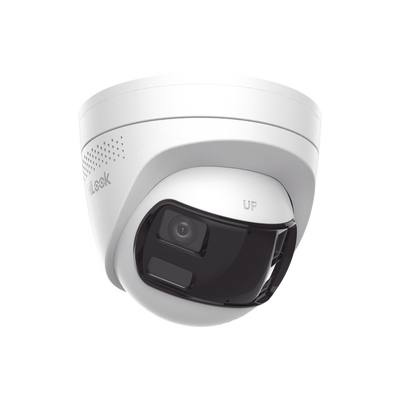 HILOOK BY HIKVISION - [Dual Light] Turret IP 6 Megapixel / Imagen Panorámica 180°/ PoE / Micrófono y Bocina Integrado / Exterior IP67 / Audio Bidireccional / Alarma Visual y Auditiva Integrada / Smart Supplement Light / Micro SD 512 GB