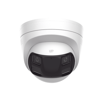 HILOOK BY HIKVISION - [Dual Light] Turret IP 6 Megapixel / Imagen Panorámica 180°/ PoE / Micrófono y Bocina Integrado / Exterior IP67 / Audio Bidireccional / Alarma Visual y Auditiva Integrada / Smart Supplement Light / Micro SD 512 GB