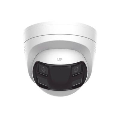 HILOOK BY HIKVISION - [Dual Light] Turret IP 6 Megapixel / Imagen Panorámica 180°/ PoE / Micrófono y Bocina Integrado / Exterior IP67 / Audio Bidireccional / Alarma Visual y Auditiva Integrada / Smart Supplement Light / Micro SD 512 GB