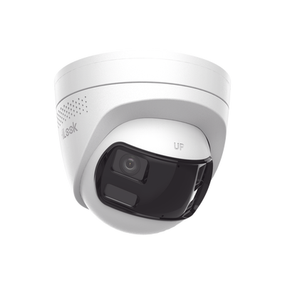HILOOK BY HIKVISION - [Dual Light] Turret IP 8 Megapixel / Imagen Panorámica 180°/ PoE / Micrófono y Bocina Integrado / Exterior IP67 / Audio Bidireccional / Alarma Visual y Auditiva Integrada / Smart Supplement Light / Micro SD 512 GB