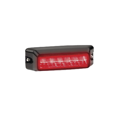 FEDERAL SIGNAL - Luz auxiliar de 6 LED, Flasher Integrado, Color Rojo, Mica Transparente