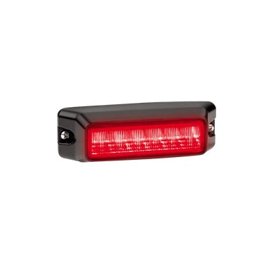 FEDERAL SIGNAL - Luz auxiliar de 6 LEDs, Flasher Integrado, Color Rojo, MICA DE COLOR ROJO
