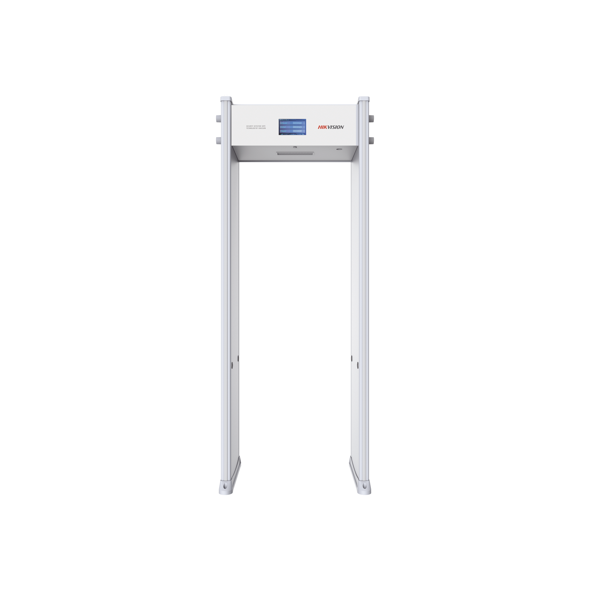 HIKVISION - Arco Detector de Metales de 18 Zonas con Pantalla LCD de 7" / Conteo de personas y Alarmas / Ajuste de Sensibilidad e Interferencias / Mejora Anti-Interferencia