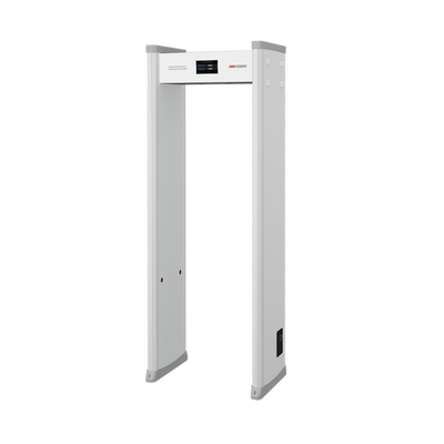 HIKVISION - Arco Detector de Metales de 18 Zonas con Pantalla LCD de 7" / Conteo de personas y Alarmas / Ajuste de Sensibilidad e Interferencias
