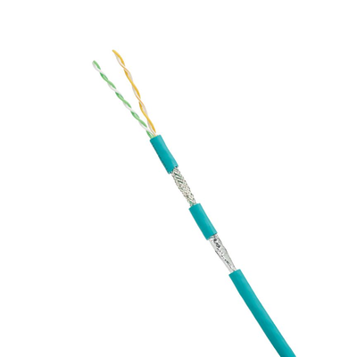 PANDUIT - Bobina de Cable Blindado SF/UTP Categoría 5e de 2 Pares, Uso Industrial con Resistencia al Aceite y Rayos UV, Multifilar 24/7 (Flexible), Color Azul Cerceta, Bobina de 305 Metros (1000 Pies)