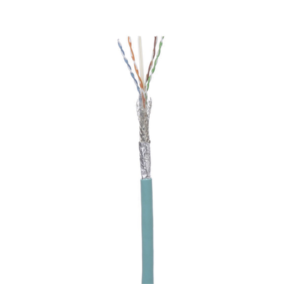 PANDUIT - Bobina de Cable Blindado SF/UTP Categoría 6A, Uso Industrial con Resistencia al Aceite y Rayos UV, Multifilar 24/7 (Flexible), Color Azul Cerceta, Bobina de 305 Metros (1000 Pies)