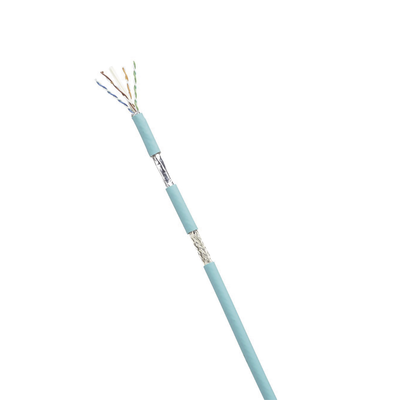 PANDUIT - Bobina de Cable Blindado SF/UTP Categoría 6A, Uso Industrial con Resistencia al Aceite y Rayos UV, Multifilar 24/7 (Flexible), Color Azul Cerceta, Bobina de 305 Metros (1000 Pies)