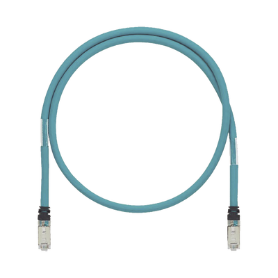 PANDUIT - Patch Cord Cat6A de Grado Industrial 600V, Blindado SF/UTP, Calibre 26 AWG, Color Aqua, 1.5 Metros (4.92 Pies)