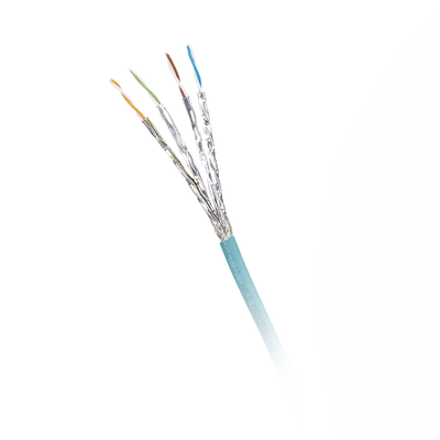 PANDUIT - Bobina de Cable Blindado S/FTP Categoría 6A, Uso Industrial con Resistencia al Aceite, Rayos UV y Abrasión, Multifilar (Flexible), Color Azul Cerceta, Bobina de 500 Metros (1640 Pies)