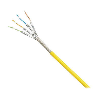 PANDUIT - Bobina de Cable Blindado S/FTP Categoría 6A, Uso Industrial con Resistencia al Aceite, Rayos UV y Abrasión, Multifilar (Flexible), Color Amarillo, Bobina de 500 Metros (1640 Pies)