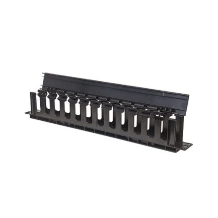 INTELLINET - Organizador Intellinet Cables 19" 1U Horizontal Plástico Color Negro