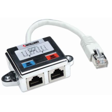 INTELLINET - Distribuidor Intellinet RJ45 Modular 1x2 Cat5e