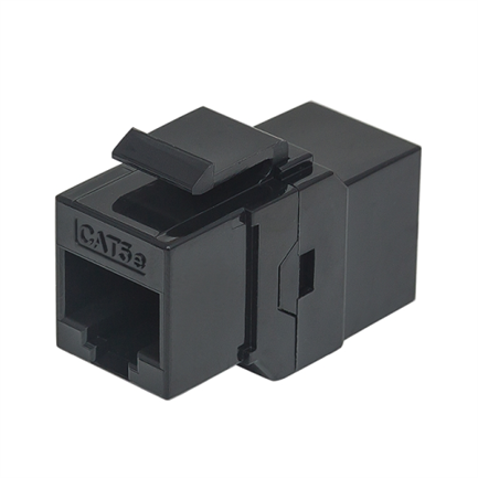 INTELLINET - Cople Intellinet Keystone RJ45 Cat5e UTP 8P8C H-H Color Negro