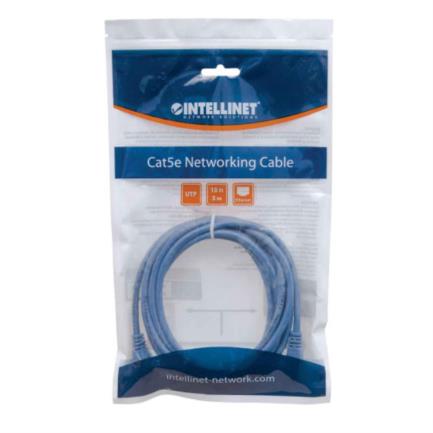 INTELLINET - Cable Intellinet Red Cat5e UTP RJ45 M-M 3m Color Azul