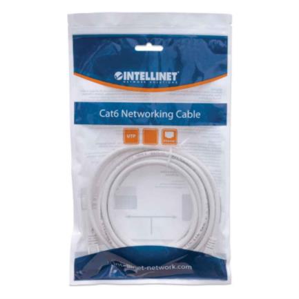 INTELLINET - Cable Intellinet Red Cat6 UTP RJ45 M-M 1m Color Blanco