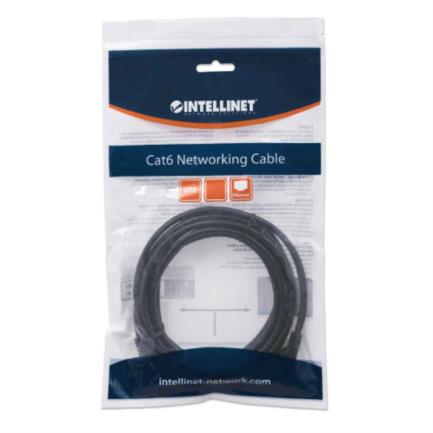 INTELLINET - Cable Intellinet Red Cat6 UTP RJ45 M-M 0.5m Color Negro