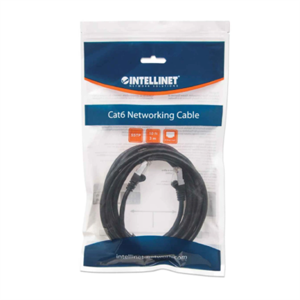 INTELLINET - Cable Intellinet Red Cat6a S/FTP RJ45 50 Micras 3m Color Negro