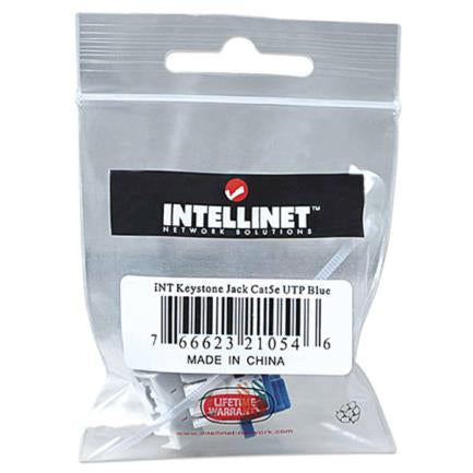 INTELLINET - Jack Intellinet Cat 5e de Impacto(Keystone) Color Azul