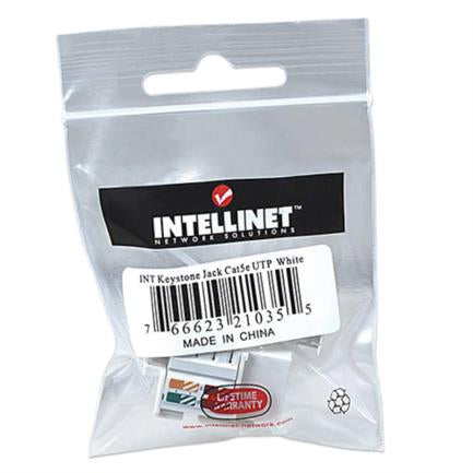 INTELLINET - Jack Intellinet Cat 5e de Impacto(Keystone) Color Blanco
