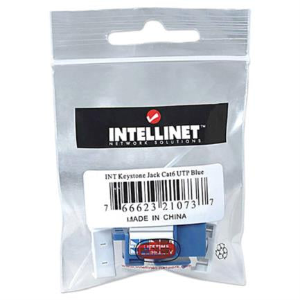 INTELLINET - Jack Intellinet Cat 6 de Impacto(Keystone) Color Azul