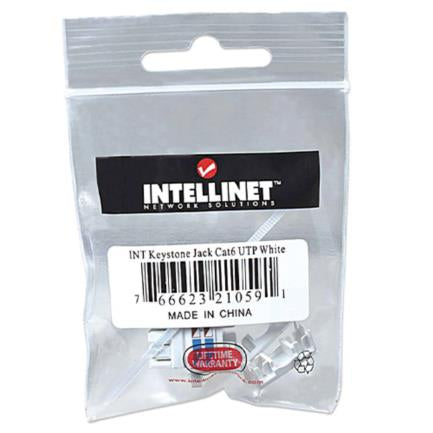 INTELLINET - Jack Intellinet Cat 6 de Impacto(Keystone) Color Blanco