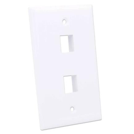 INTELLINET - Tapa Intellinet para Caja 2 Perforaciones Color Blanco