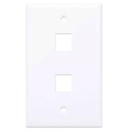 INTELLINET - Tapa Intellinet para Caja 2 Perforaciones Color Blanco