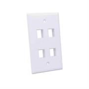 INTELLINET - Tapa Intellinet para Caja 4 Perforaciones Color Blanco