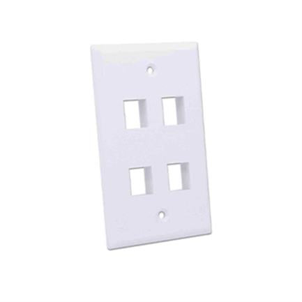 INTELLINET - Tapa Intellinet para Caja 4 Perforaciones Color Blanco