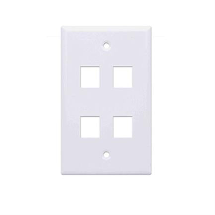 INTELLINET - Tapa Intellinet para Caja 4 Perforaciones Color Blanco