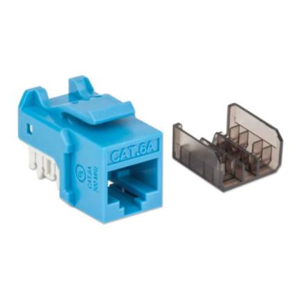 INTELLINET - Jack Intellinet Keystone Cat6a de Impacto UTP Color Azul