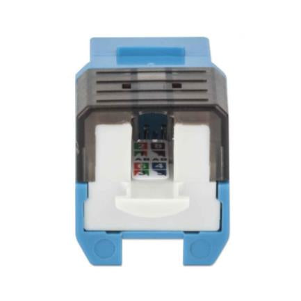 INTELLINET - Jack Intellinet Keystone Cat6a de Impacto UTP Color Azul