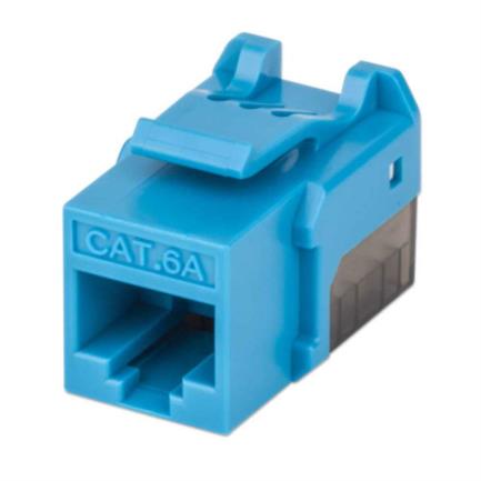 INTELLINET - Jack Intellinet Keystone Cat6a de Impacto UTP Color Azul