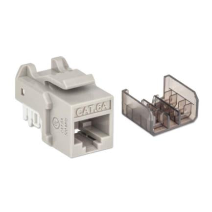 INTELLINET - Jack Intellinet Keystone Cat6a de Impacto UTP Color Gris